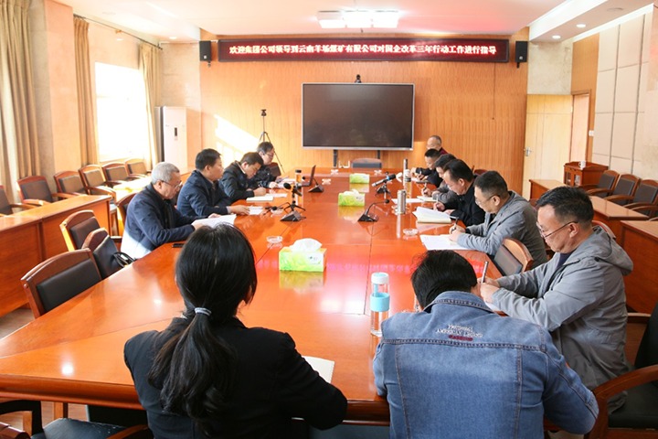 云煤（HB火博·(Home)）集团总经理助理、鼎新办主任陈家昆一行到云南羊场煤矿有限公司发展国企鼎新三年行动督导调研